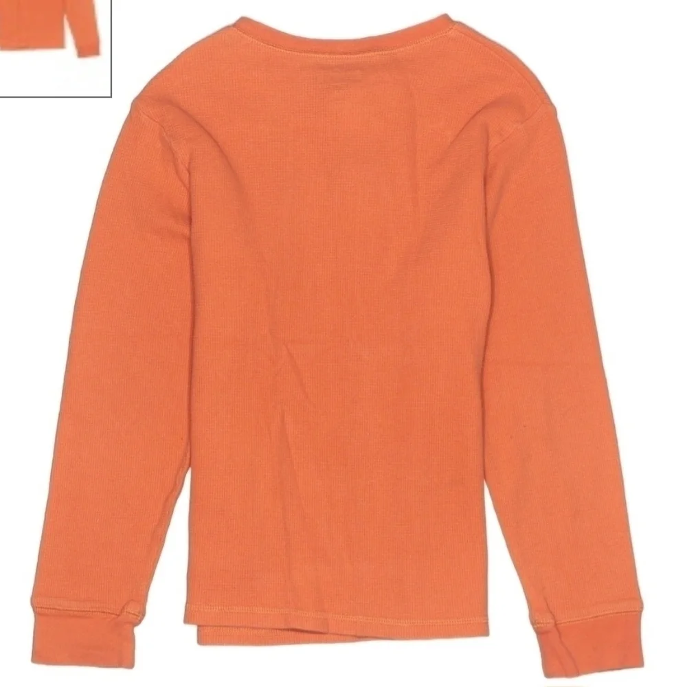Oshkosh B'gosh Orange Long Sleeve Henley Thermal Shirt Boy's Size 10 Base Layer